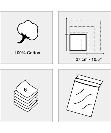 Merrysquare Bambino Child Handkerchiefs - 100% Cotton - 6 Pack - 10.5 Square - Buy Online on GoSupps.com