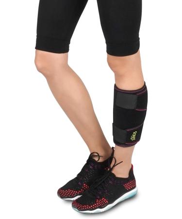 Buy High Performance Calf & Shin Support Compression Bandage - Unisex One-Size for Enhanced Blood Circulation & Recovery - Ideal for Sports (Black - Buy Online on GoSupps.com