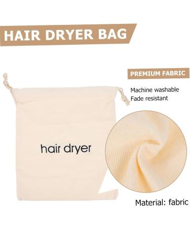 BIUDECO 3pcs Hair Dryer Storage Bag Travel Hair Dryer Bag Hair Steamer Hair Accessory Bag Drher Beige Fabric - Buy Online on GoSupps.com