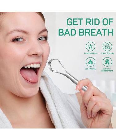 Ronavo Tongue Scraper for Adults 4 Metal Tongue Scrapers Rustproof with Travel Case Reduces Bad Breath Family Package in 2 Colors - Buy Online on GoSupps.com