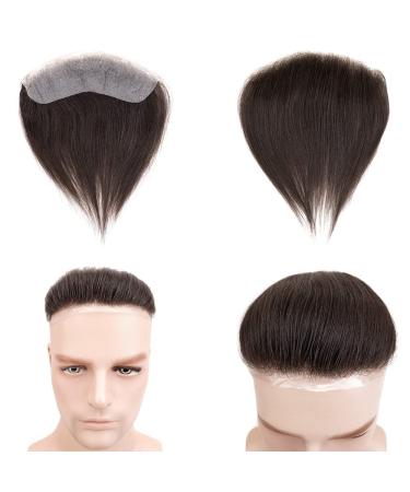 Buy Lordhair 100% European Real Hair Toupet for Men | V-Loop Skin Off Black 1B | Premium Quality Hairpiece 15.2*3.8cm - Buy Online on GoSupps.com