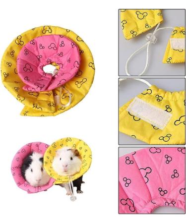 NashaFeiLi Elizabethan Pet Collar for Hamster & Chinchilla - Adjustable Comfortable Size M in Pink & Rose - Buy Online on GoSupps.com