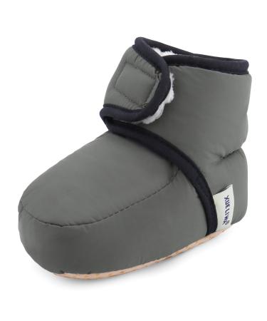 LACOFIA Baby Boys Girls Anti-Slip Soft Sole Winter Warm Slipper Boots Infant Crib Shoes 12-18 Months Gray - Buy Online on GoSupps.com