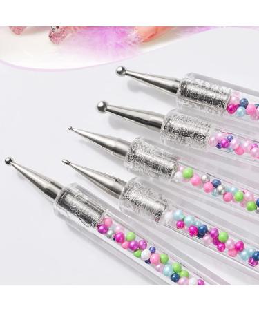 Lurrose 5pcs Nail Pencil Accessories - Acrylic Dotting Pens Double Head Stylist & Gemstone Bead Tools for Nail Art - Buy Online on GoSupps.com