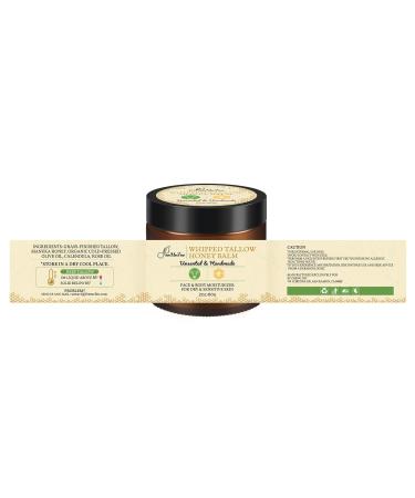 Beef Tallow for Skin 2oz | Tallow And Manuka Honey Balm | Unscented Tallow Face Moisturizer | Beef Tallow for Face | Organic Grass Fed Beef Tallow Balm | Whipped Beef Tallow Lotion Face Cream 2 Fl Oz (Pack of 1) - Buy Online on GoSupps.com