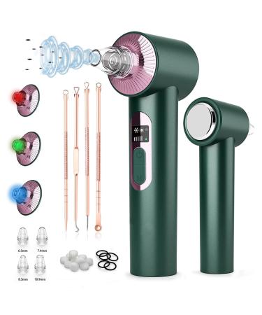 Electric Blackhead Remover Vacuum Pore Cleaner with 3 Lights Phototherapy USB Rechargeable Blackhead Suction Removal Tools for Facial Nose Cleanser