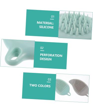 Healeved 6 Pcs Silicone Shampoo Massage Brush Set - Scalp Massager & Body Scrubber for Babies and Men - Buy Online on GoSupps.com