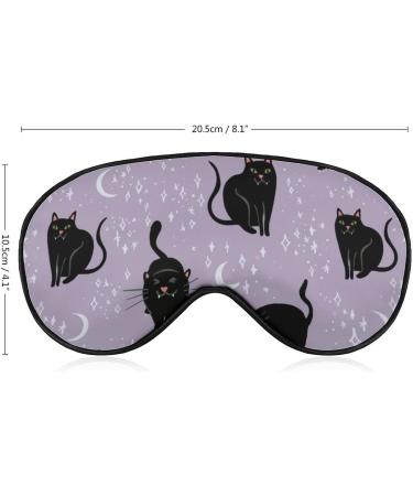 LynaRei Halloween Black Cats Sleep Mask - Adjustable Strap, Soft Eye Cover for Blocking Lights - Buy Online on GoSupps.com