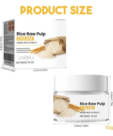 Rice Raw Pulp Face Cream Rice Cream Face Repair the Skin Barrier Moisturising Rice Moisturising Cream for Dry and Sensitive Skin dami - Buy Online on GoSupps.com