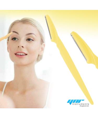 Eyebrow Razors & Facial Hair Remover - Exfoliating Shaver Trimmer for Men & Women | Yellow - Buy Online on GoSupps.com