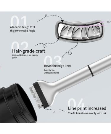 Lower Lash Stamp lower lash stamp with ink 2-in-1 Waterproof Eyeliner & Lower Eyelash Stamp Artifact Set with Individual Liquid Eyeliner Eyeliner Stamps Tool for Lower Eyelash (Black) - Buy Online on GoSupps.com