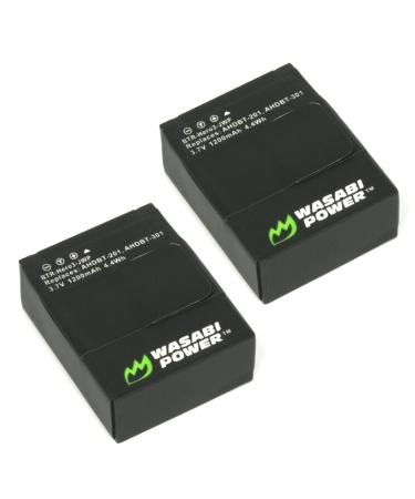 Wasabi Power Battery for GoPro HERO3, HERO3+ and GoPro AHDBT-201, AHDBT-301, AHDBT-302 (1200mAh, 2-Pack)