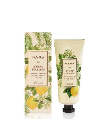 KAMA AYURVEDA foot cream with pure essential oils of lemon verbena and cedarwood 60g