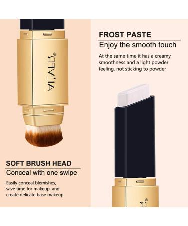 2 in 1 Colour Changing Concealer Stick + Brushes | Long Lasting Full Coverage Makeup (Ivory White) - Buy Online on GoSupps.com