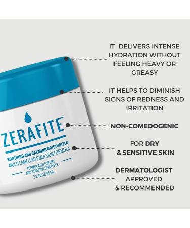 ZERAFITE Soothing & Calming Face Moisturizer for Dry & Sensitive Skin - 2.2 fl. oz. / 65 ML | International Shipping Available - Buy Online on GoSupps.com