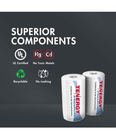 Tenergy Premium High Capacity NiMH Rechargeable Battery Combo Pack - 26 Pack: 8 AA 8 AAA 4 C 4 D 2 9V Batteries for Eco-Friendly Power - Buy Online on GoSupps.com