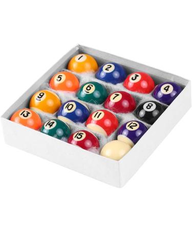 CAOREN Mini Pool Ball Set - 16pcs 0.98Inch Resin Billiard Balls for Kids | Small Pool Cue Balls and Table Accessories - Buy Online on GoSupps.com