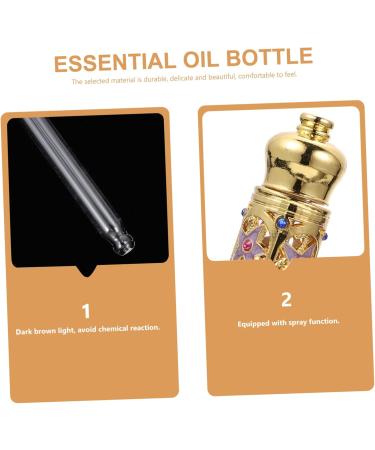 Beatifufu Essential Oil Empty Bottle Essential Oils Bottle Portable Bottle Decor Perfume Bottle Exquisite Bottle Decor Alloy Glass Perfume Bottle Perfume Storage Bottle Essence Bottle - Buy Online on GoSupps.com