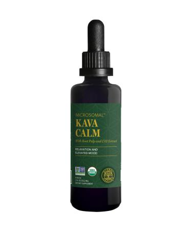 Global Healing Center - Organic Kava Calm - MicroSomal Tech Pure Kava Drops - Induce Calmness Particularly Those Involved with GABA
