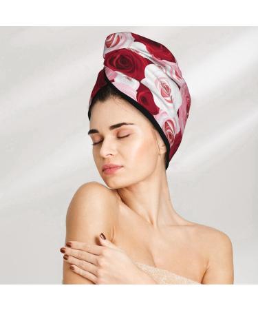 Rose Microfiber Hair Towel - Super Absorbent Coral Velvet Wrap for Women | Quick Dry Cap for Long Curly & Thick Hair - Buy Online on GoSupps.com