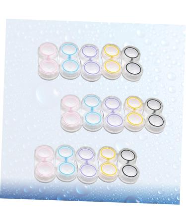 Shop Lurrose 15-Piece Lens Container Set - Travel-Safe Transparent Lens Organizer & Cute Accessories for Contacts - Ideal for International Shipping - Buy Online on GoSupps.com
