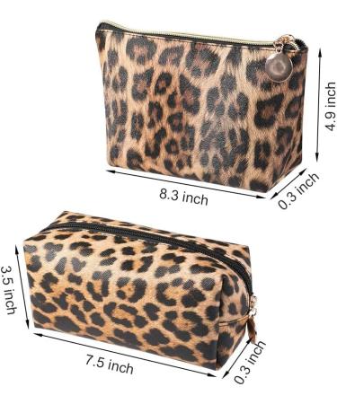 Reusable Leopard Print Makeup Bag Set | Water-Resistant Travel Cosmetic Bags - International Shipping - Buy Online on GoSupps.com