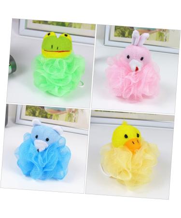 FRCOLOR 4pcs Bath Flower Sponges - Kids Loofah & Shower Puff for Fun Bathing & Cleaning - Buy Online on GoSupps.com