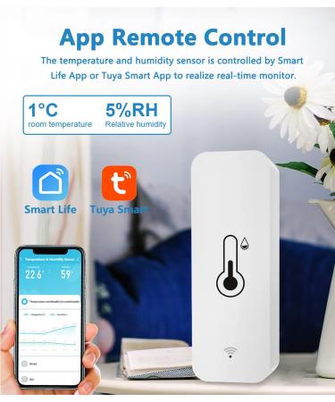 Buy WLAN Smart Thermometer Hygrometer | Digital Temperature & Moisture Sensor for Greenhouse & Cellar | Alexa & Google Home Compatible - Buy Online on GoSupps.com