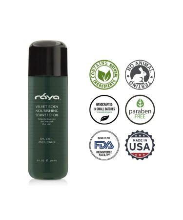Raya Velvet Body Nourishing Seaweed Oil - Hydrating 8 oz Treatment with Natural French Seaweed & Vitamins - Buy Online on GoSupps.com