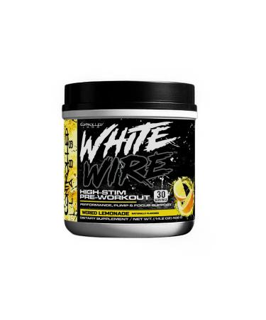 CONTROLLED LABS White Wire High-Stim Preworkout Powder with Creatine L-Citrulline and Caffeine 30 Servings Performance Pump & Focus Support Lemonade Wired Lemonade