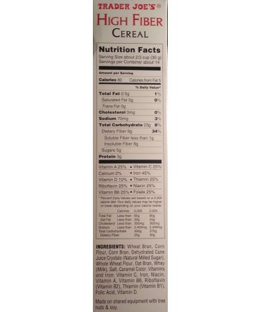 Trader Joe's High Fiber Cereal 14.5 oz (2 Pack) - Nutritious Breakfast Option - Buy Online on GoSupps.com