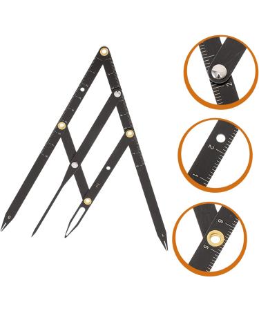 Anneome 1pc Second Generation Scale Calipers Eyebrow Measuring Rulers Makeup Set Stainless Steel 25x5x0.6cm Black - Buy Online on GoSupps.com