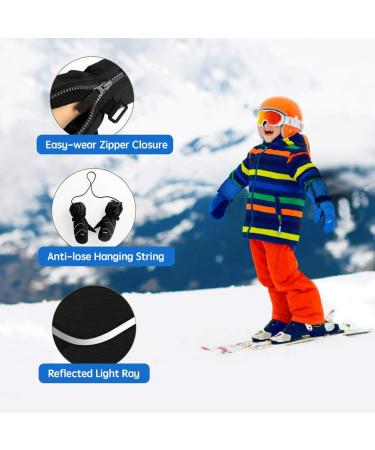 Unigear Kinder Ski Gloves - Waterproof Windproof Thermo Warm Winter F ustlings for Boys & Girls (Ages 2-8) - Breathable Snow Gloves in Black - Buy Online on GoSupps.com