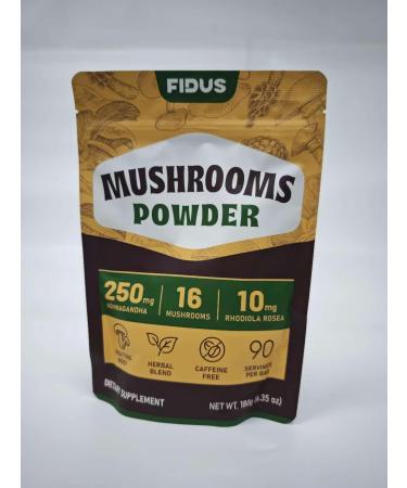Fidus Mushroom Powder for Focus & Energy 90 Servings R2