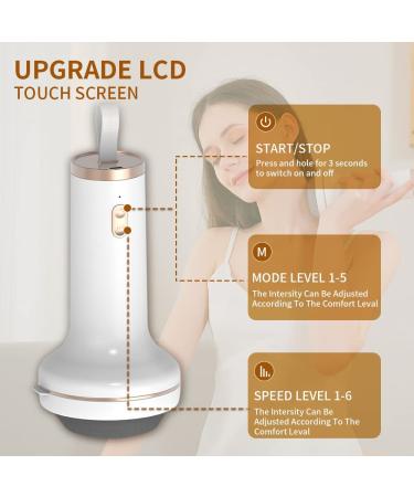 CHAKGER Handheld Electric Cellulite Remover Massager with 8 Massage Heads - Wireless Full Body Slimming Massager for Muscles, Legs, Butt, Thighs - Drain Massage Function - Buy Online on GoSupps.com