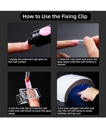 Weiyi 20 Nail Tip Clips - Quick Polygel Nail Shape Tool for Easy Nail Art & Extensions - Buy Online on GoSupps.com