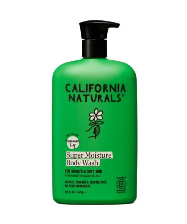 California Naturals Super Moisture Body Wash Gentle Shower Gel Cleanser for Dry Sensitive Skin Moisturizing & Hydrating Natural Vegan Paraben & Sulfate Free Body Moisturizer 16.5 fl oz 16.5 Fl Oz (Pack of 1)
