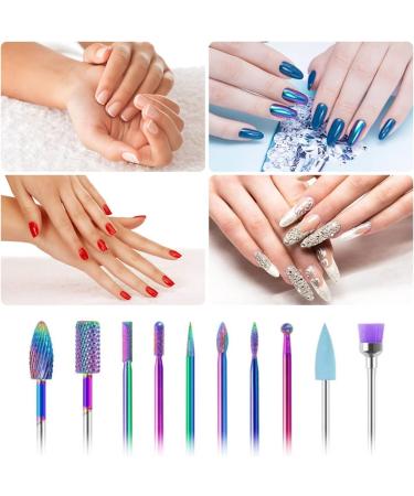 10 Pieces Nail Mill Bits Professional Remove Gel Cuticle Diamond Tungsten Carbide Nail Drill Tools Cuticle Remover Bits Cuticle Manicure Nail Polishing Tools Kit for Manicure Pedicure - Buy Online on GoSupps.com