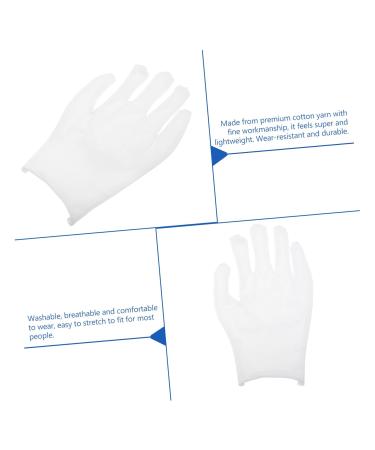 jojofuny 12pairs Gloves Poly Santa Cosplay Costume Jewelry Glove Paraffin Bath Mittens Wax Bath Mittens Santa Costume Work Labor Protection Cotton Absorb Sweat Cotton Yarn White - Buy Online on GoSupps.com