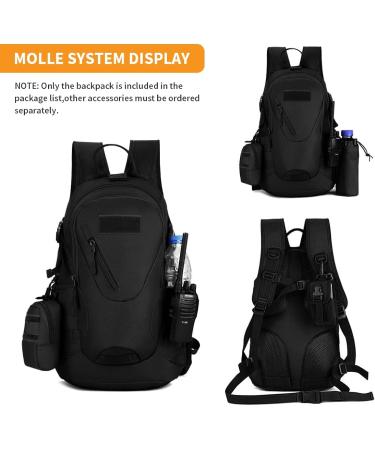 HUNTVP 20L Military MOLLE Backpack - Tactical Assault Pack for Hunting, Camping, Trekking - Black - Buy Online on GoSupps.com