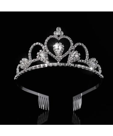 Lurrose Rhinestone Crystal Tiara Crown Set for Wedding, Bridal, Birthday, Pageant - 2 Pack - Buy Online on GoSupps.com