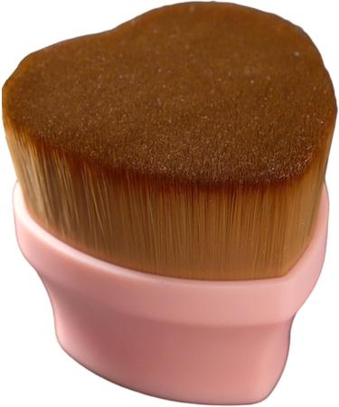 Makeup Brush for Foundation Concealer Blending Applicator for Women - Heart-Shaped Powder Makeup Tools Travel Size Cosmetic Applicator for Kids And Adult Brown - Buy Online on GoSupps.com