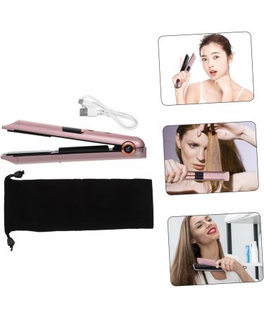 OHPHCALL 2pcs Curling Iron Pro Tools Portable Hair Straightener Travel Hair Straightener Golden Abs 21X4X3.5CMx2pcs Rose Goldx2pcs - Buy Online on GoSupps.com