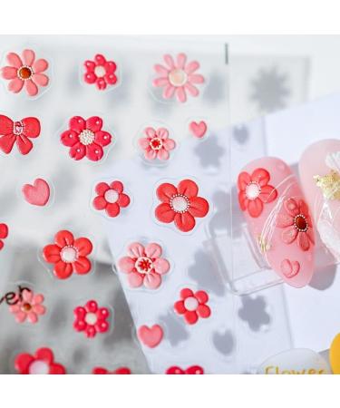 Hot Decorative Adhesive Decals Spring Flowers Nail Stickers Sunflower 5D Relief Daisy(TS1179) - Buy Online on GoSupps.com