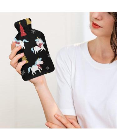 Buy White Unicorn Hot Water Bottle | Plush Cover Bed Warmer for Adults & Kids 26.5x15.3cm | International Shipping - Buy Online on GoSupps.com