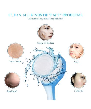 Artibetter 8PCS Face Brush for Cleansing and Exfoliating - Facial Cleaning Brush with Cap - Deep Pore Exfoliation and Makeup Removal - Buy Online on GoSupps.com