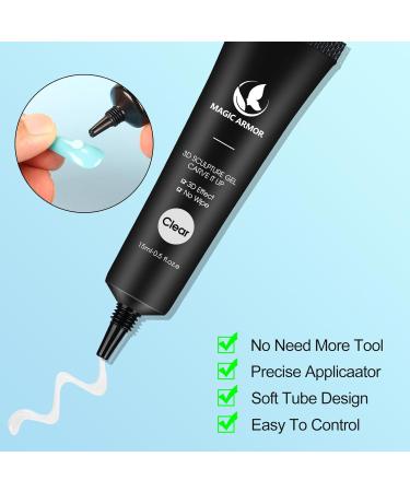 15g 3D Nail Gel - Sculpting Gel for Nail Art Designs | DIY Molding & Decoration | Clear Nail Art Glue - Buy Online on GoSupps.com