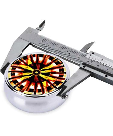 Burning Totem Round Pill Box - 3 Compartment Portable Travel Organizer for Easy Medication Management - Buy Online on GoSupps.com