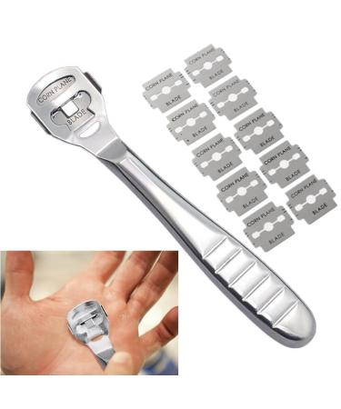 Hand Callus Remover, Palm Finger Thumb Callus Shaver Titania with 10 Blades for Removing Hard, Cracked, Dry Skin