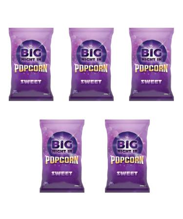 Thee Big Night in Popcorn 200g - Sweet - This Bag Of Sweet Flavoured Popcorn Is Bursting With Flavour - Pack of 5 x 200g